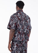 Wine Red Laser Velvet Shirt