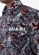 Wine Red Laser Velvet Shirt