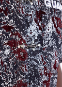 Wine Red Laser Velvet Shirt