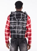 Blood Red Skeleton Half Zip Hoodie