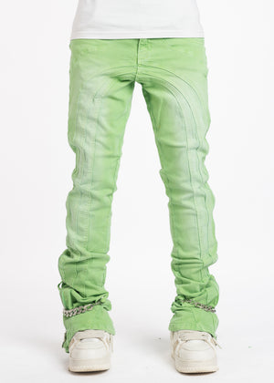 Slime Green Chain Denim
