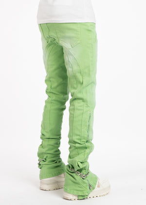 Slime Green Chain Denim