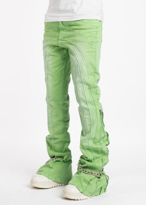 Slime Green Chain Denim