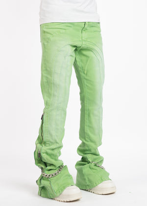 Slime Green Chain Denim