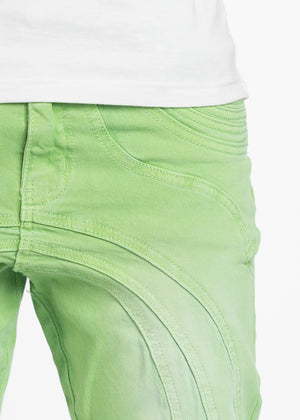 Slime Green Chain Denim