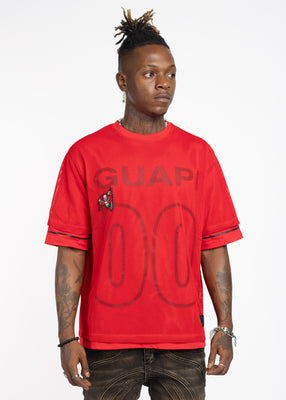 関税込【GUAPI】Crimson Red Embellished Football Tee image00005_copy_600x.jpg?v=