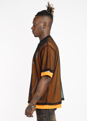 送料＆関税込 ◆GUAPI◆メッシュフットボールTシャツ GUAPI】メッシュフットボールTシャツ☆送料込☆ (GUAPI/Tシャツ