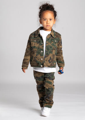 Camo Embellished Kids Set