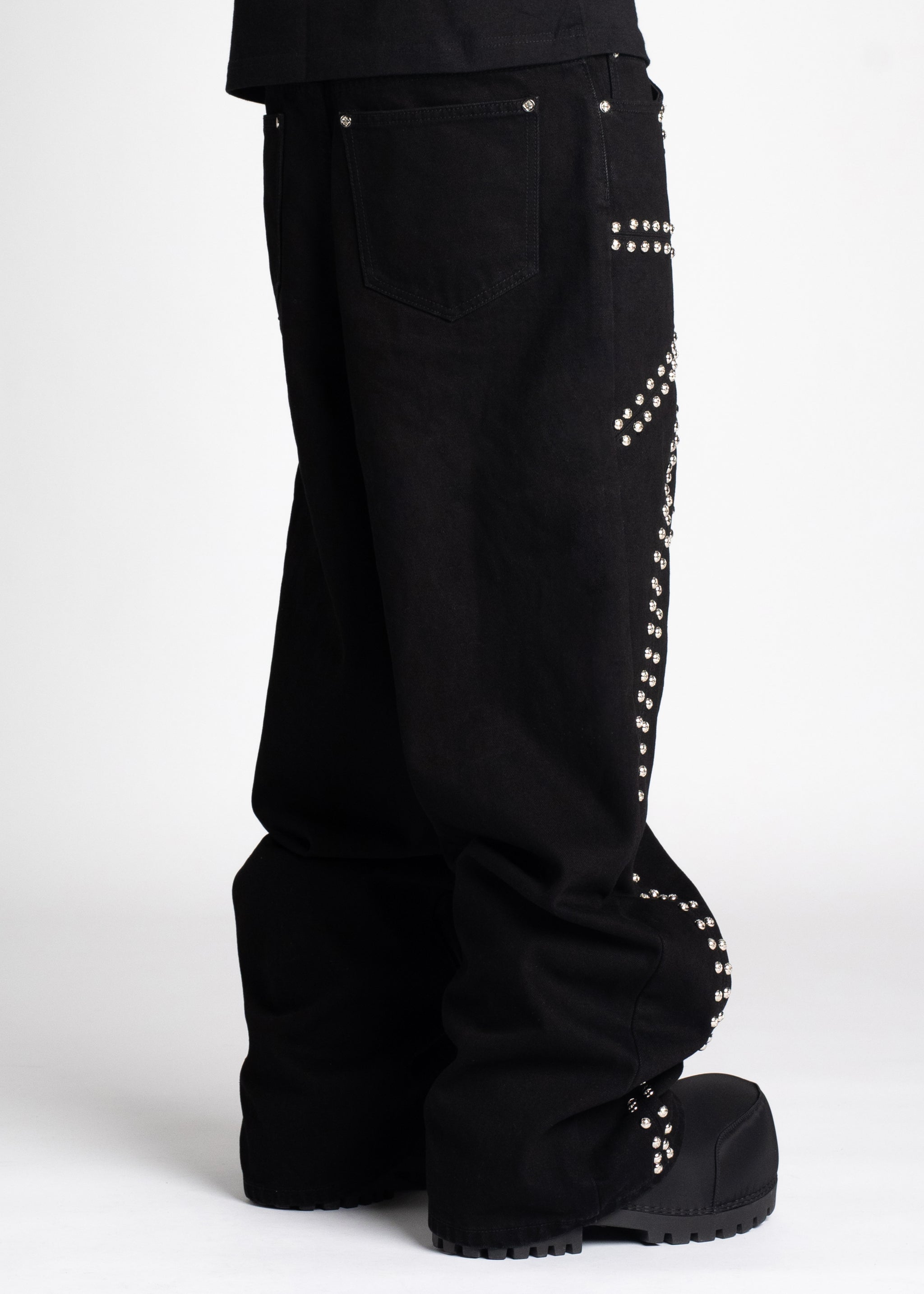 Obsidian Black Spider Denim - Guapi Clothing