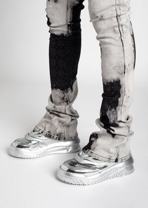 Obsidian Black Bleached Denim