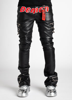 Obsidian Black Demon Leather Pant