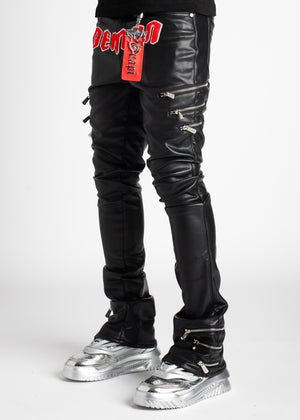 Obsidian Black Demon Leather Pant