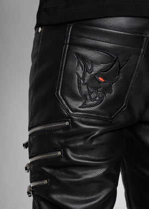 Obsidian Black Demon Leather Pant