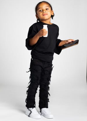 Obsidian Black Kids Denim