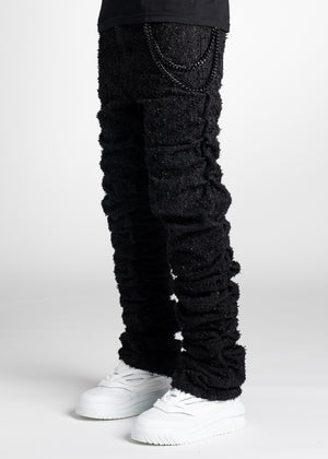 All Black Super Stacked Denim