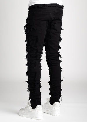 All Black Distressed Denim