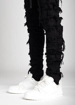 All Black Distressed Denim