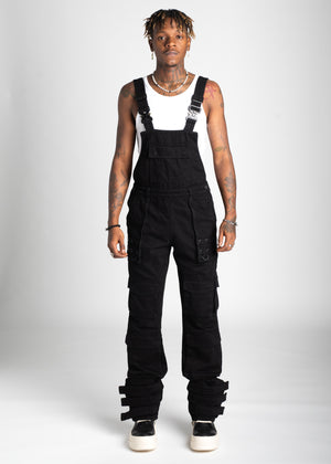 All Black Overall Baggy Denim