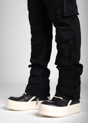 All Black Overall Baggy Denim