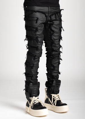 All Black Waxed Denim