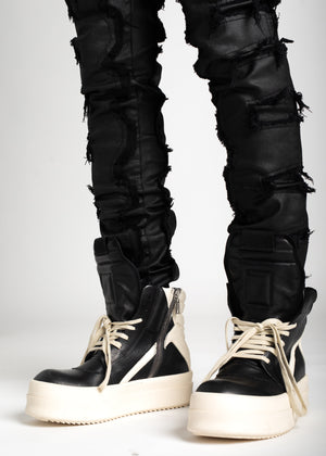 All Black Waxed Denim