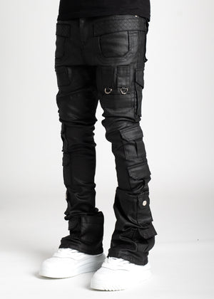 Obsidian Black Tactical Stacked Denim