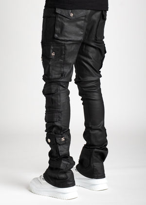 Obsidian Black Tactical Stacked Denim