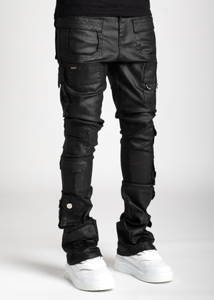 Obsidian Black Tactical Stacked Denim