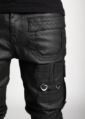 Obsidian Black Tactical Stacked Denim