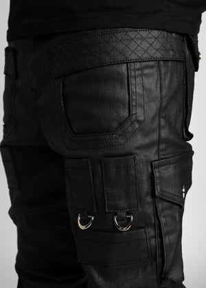 Obsidian Black Tactical Stacked Denim