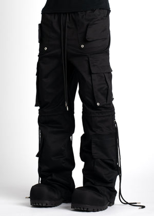 Obsidian Black Extra Baggy Cargos V2