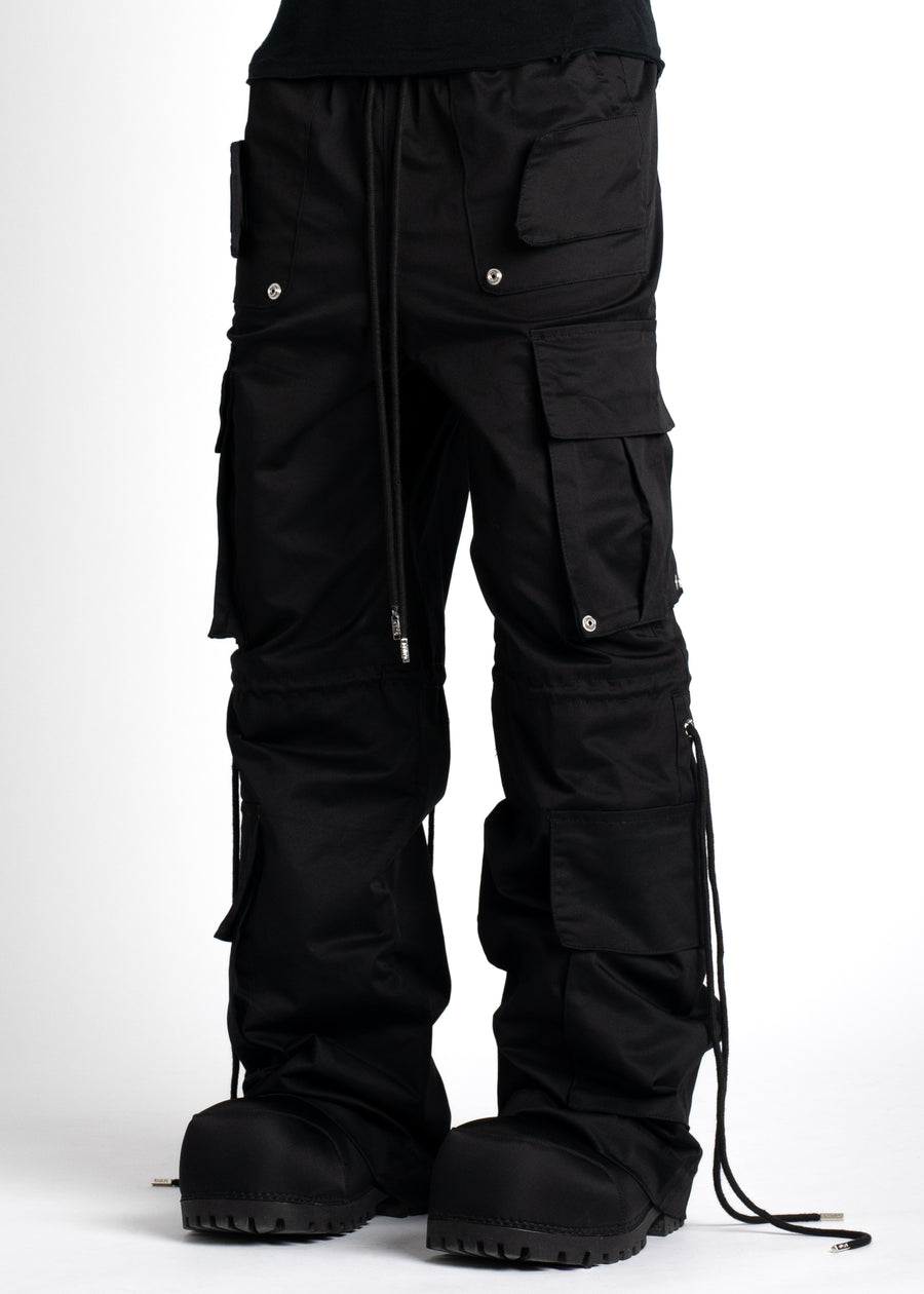 Guapi Limited Edition Blood Red Contrast Stacked Cargo Pants 38x32