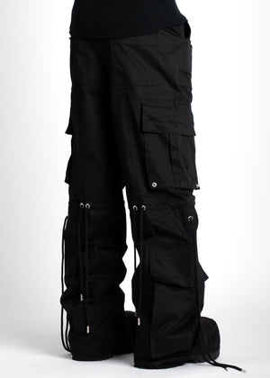 Obsidian Black Extra Baggy Cargos V2