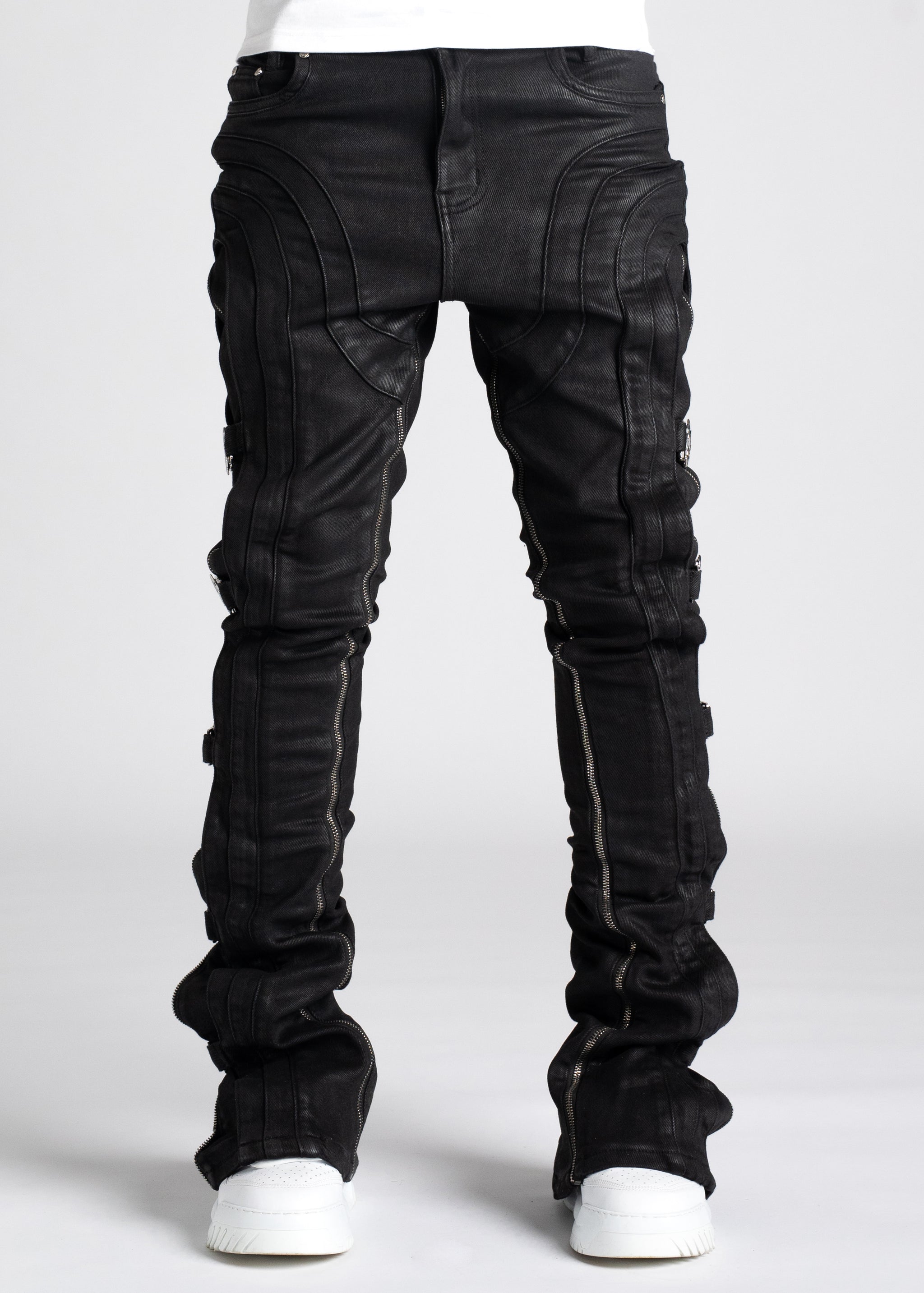 Obsidian Black Waxed Premium Denim