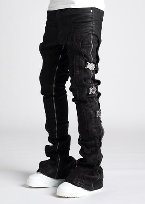 Obsidian Black Waxed Premium Denim