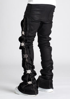 Obsidian Black Waxed Premium Denim