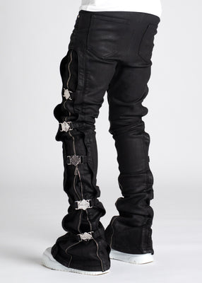 パンツ GUAPI / BLACK WAXED CONVERTIBLE DENIM GUAPI / OBSIDIAN BLACK CONVERTIBLE DENIM - GANGSTA MARKET