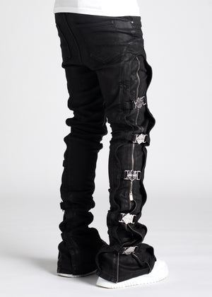 Obsidian Black Waxed Premium Denim
