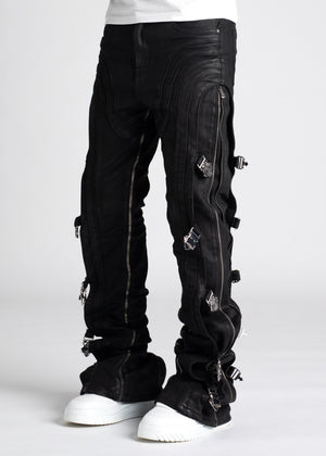 Obsidian Black Waxed Premium Denim