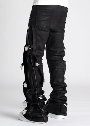 Obsidian Black Waxed Premium Denim