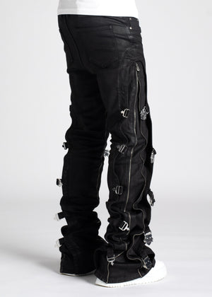 Obsidian Black Waxed Premium Denim