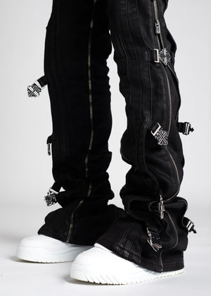 Obsidian Black Waxed Premium Denim