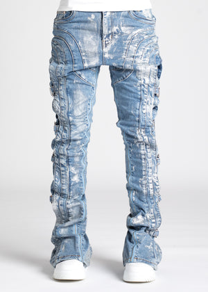 Aqua Blue Waxed Premium Denim