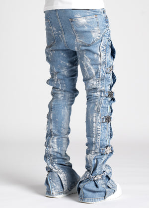 Aqua Blue Waxed Premium Denim