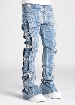 Aqua Blue Waxed Premium Denim