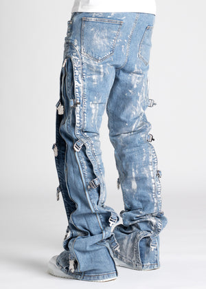 Aqua Blue Waxed Premium Denim