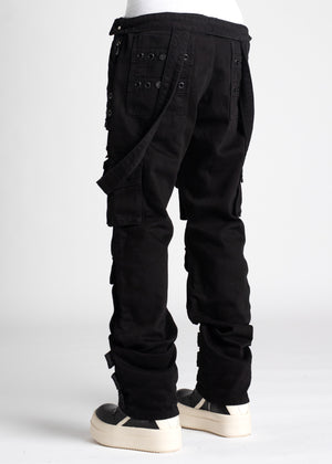 All Black Overall Baggy Denim