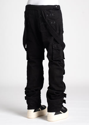 All Black Overall Baggy Denim