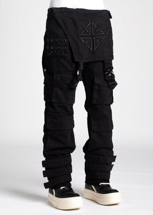 All Black Overall Baggy Denim