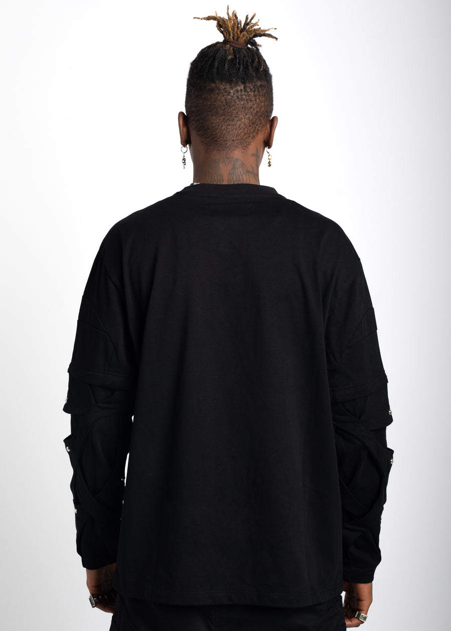Obsidian Black Long Sleeve Tee